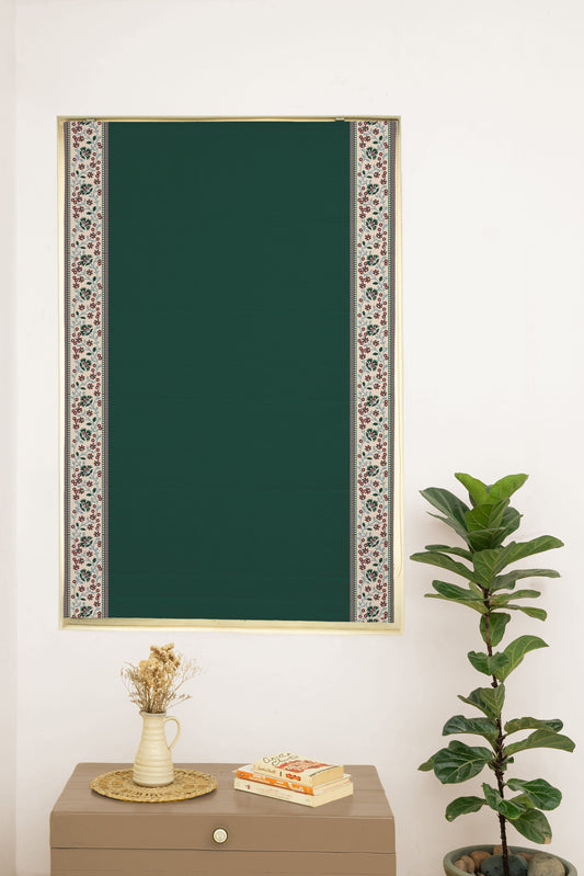Kadamba Jade Green 100% Cotton Plain Customizable blind for livingroom & Bedrooms - Room Darkening