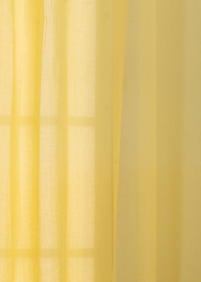 Solid Sheer Fabric - Pale Yellow