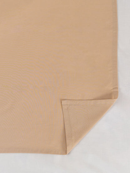 Solid Cotton Flat Sheet - Pebble