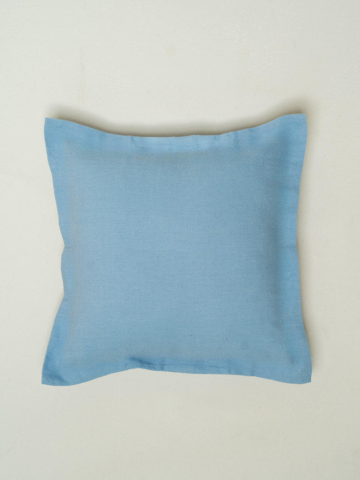 Solid Powder Blue 100% linen cotton plain cushion cover for sofa