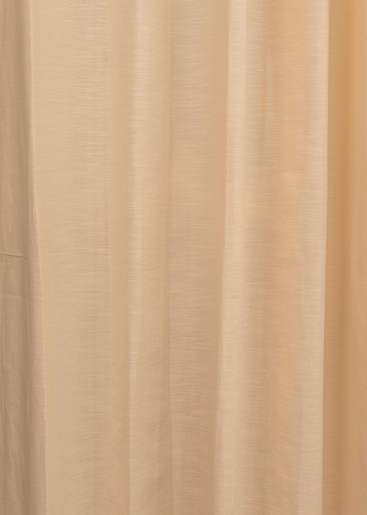 Solid Cream 100% cotton plain curtain for bedroom - Light Reduction - Single Piece