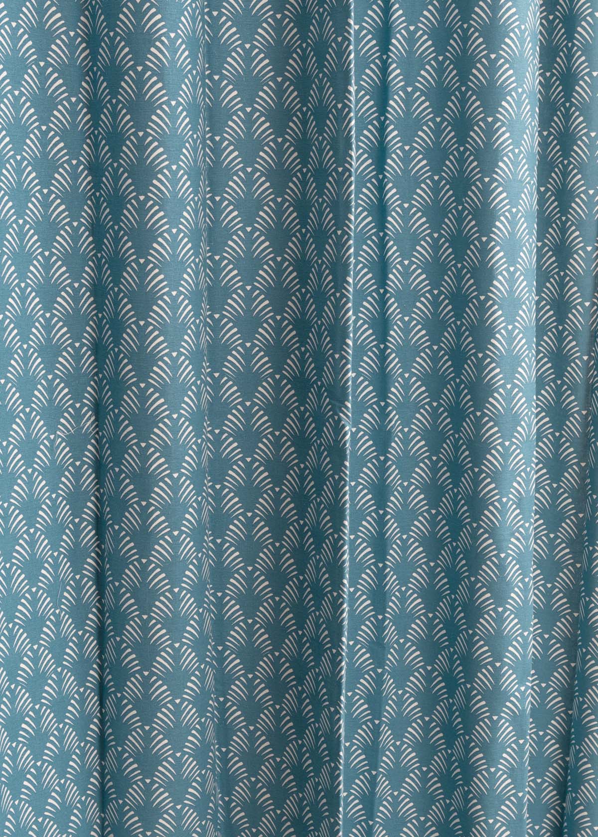Pergola Indigo 100% cotton geometric curtain for living room & Bedroom - Room darkening - Single Piece
