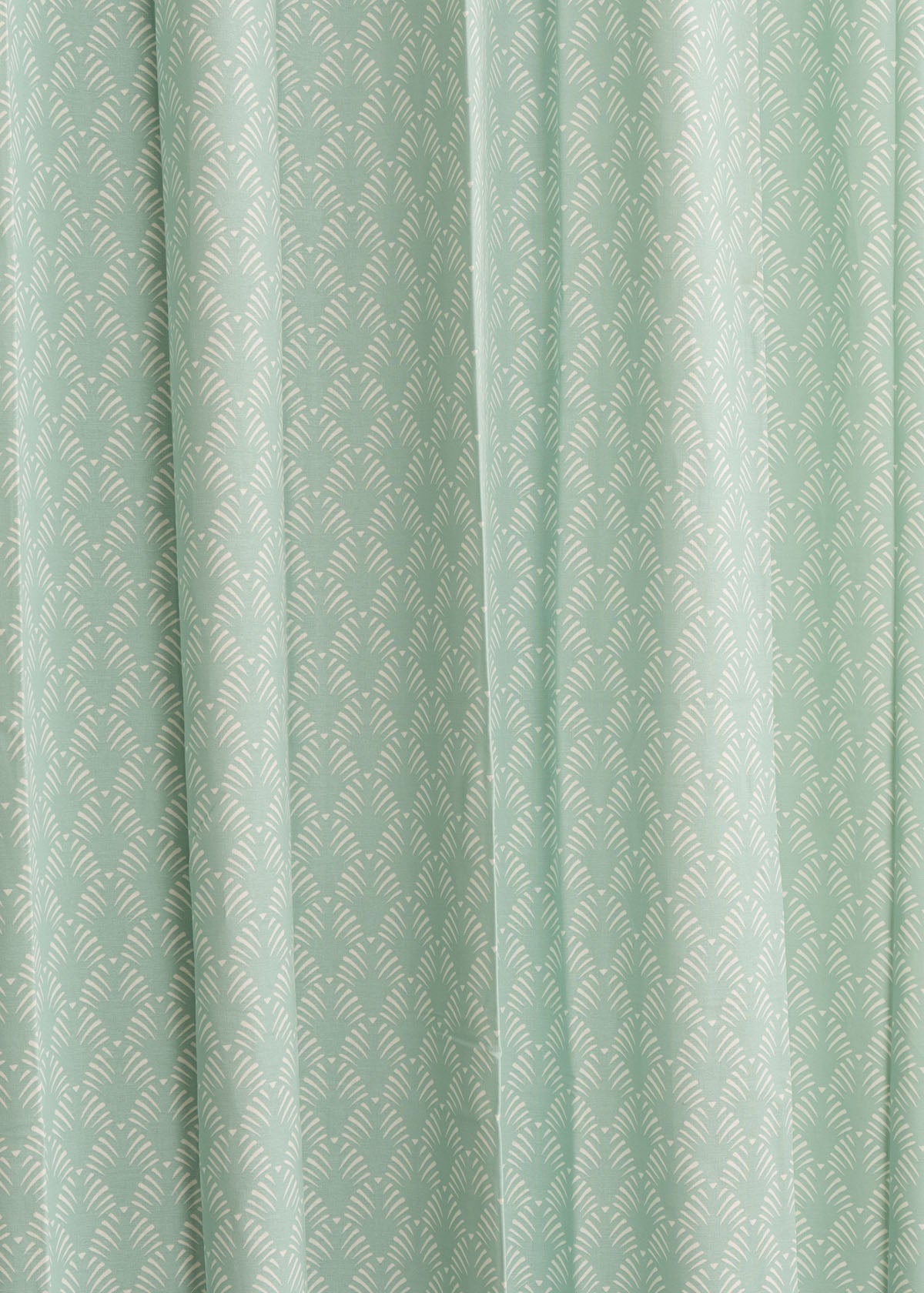 Pergola Nile Blue 100% cotton geometric curtain for living room & Bedroom - Room darkening - Single Piece