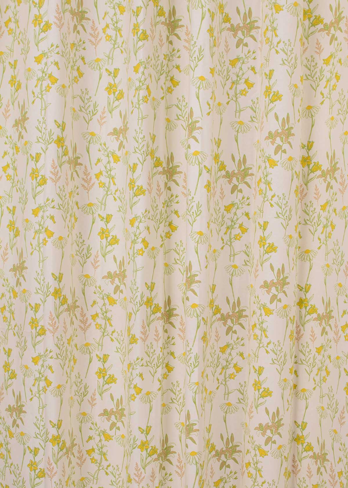 Tulip Garden 100% cotton floral curtain for kids room, living room & bed room - Light Reduction - Single Piece