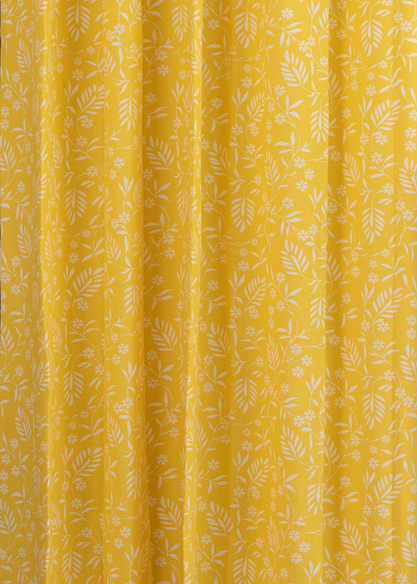 Yellow Daisy 100% cotton floral curtain for kids room, living room & bed room - Room darkening - Single Piece