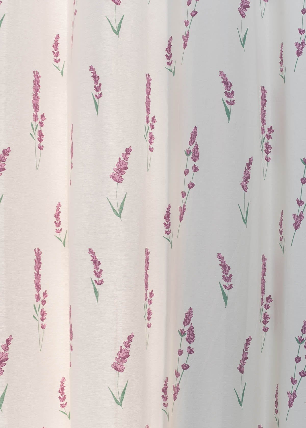 Fields of Lavender 100% cotton floral curtain for kids room - Light Reduction -  Lavender - Single Piece