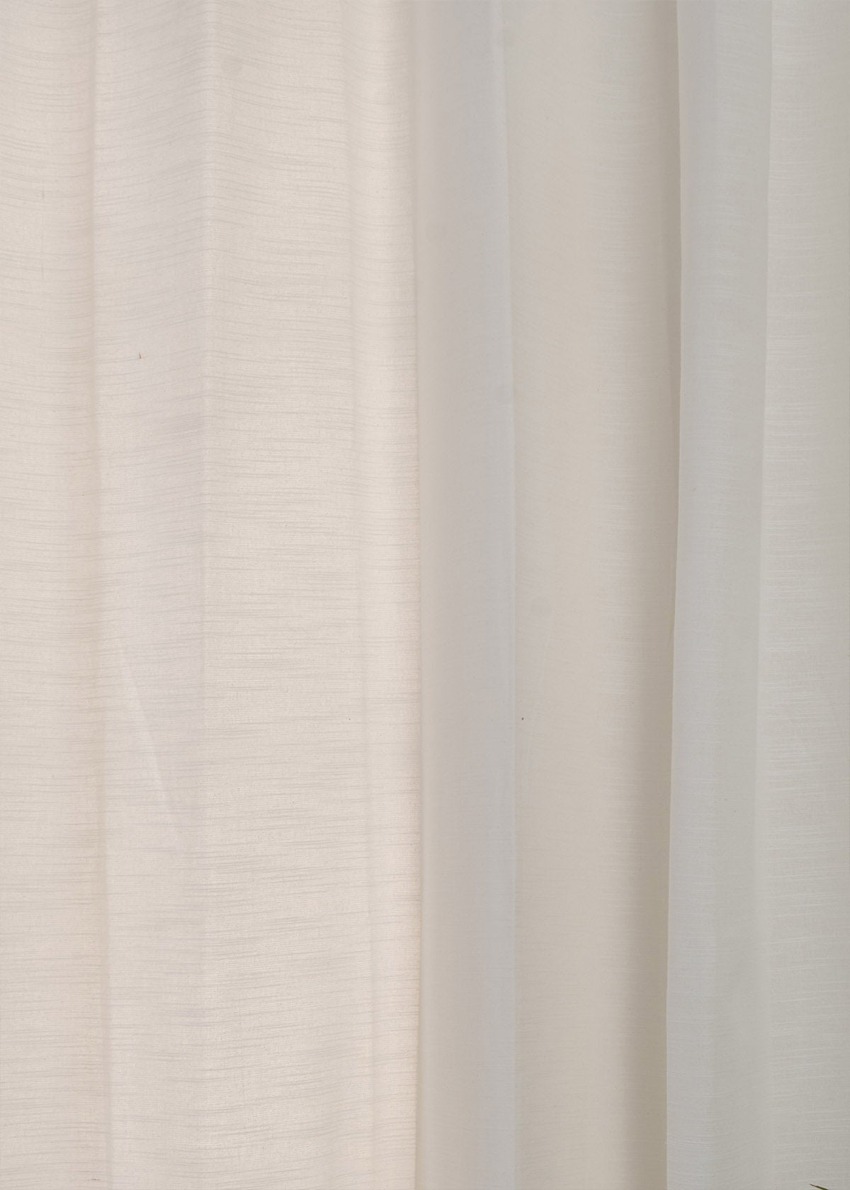 Solid white 100% cotton plain curtain for bedroom - Light Reduction - Single Piece