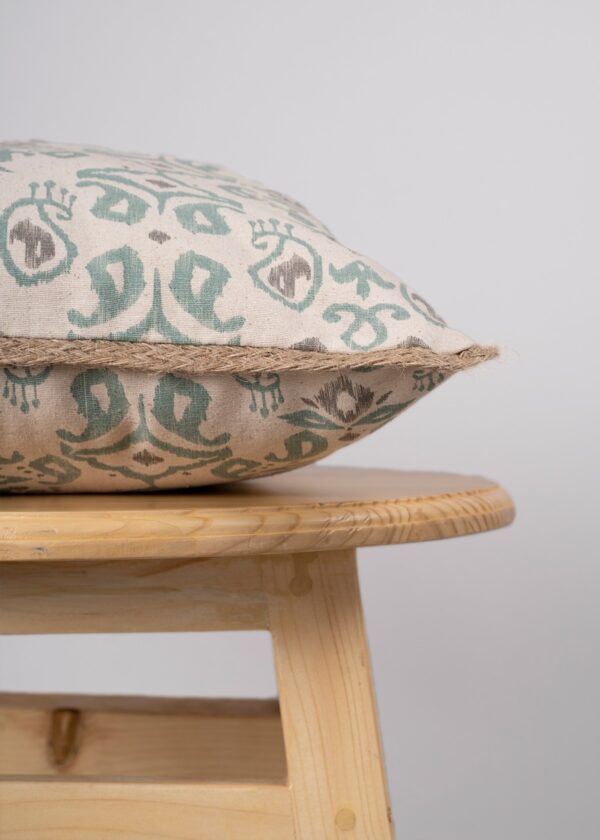 Spice Route 100% cotton ikat cushion cover for sofa - Multicolor