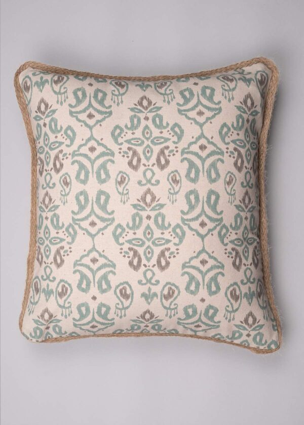 Spice Route 100% cotton ikat cushion cover for sofa - Multicolor