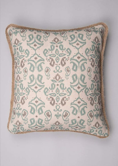 Spice Route 100% cotton ikat cushion cover for sofa - Multicolor