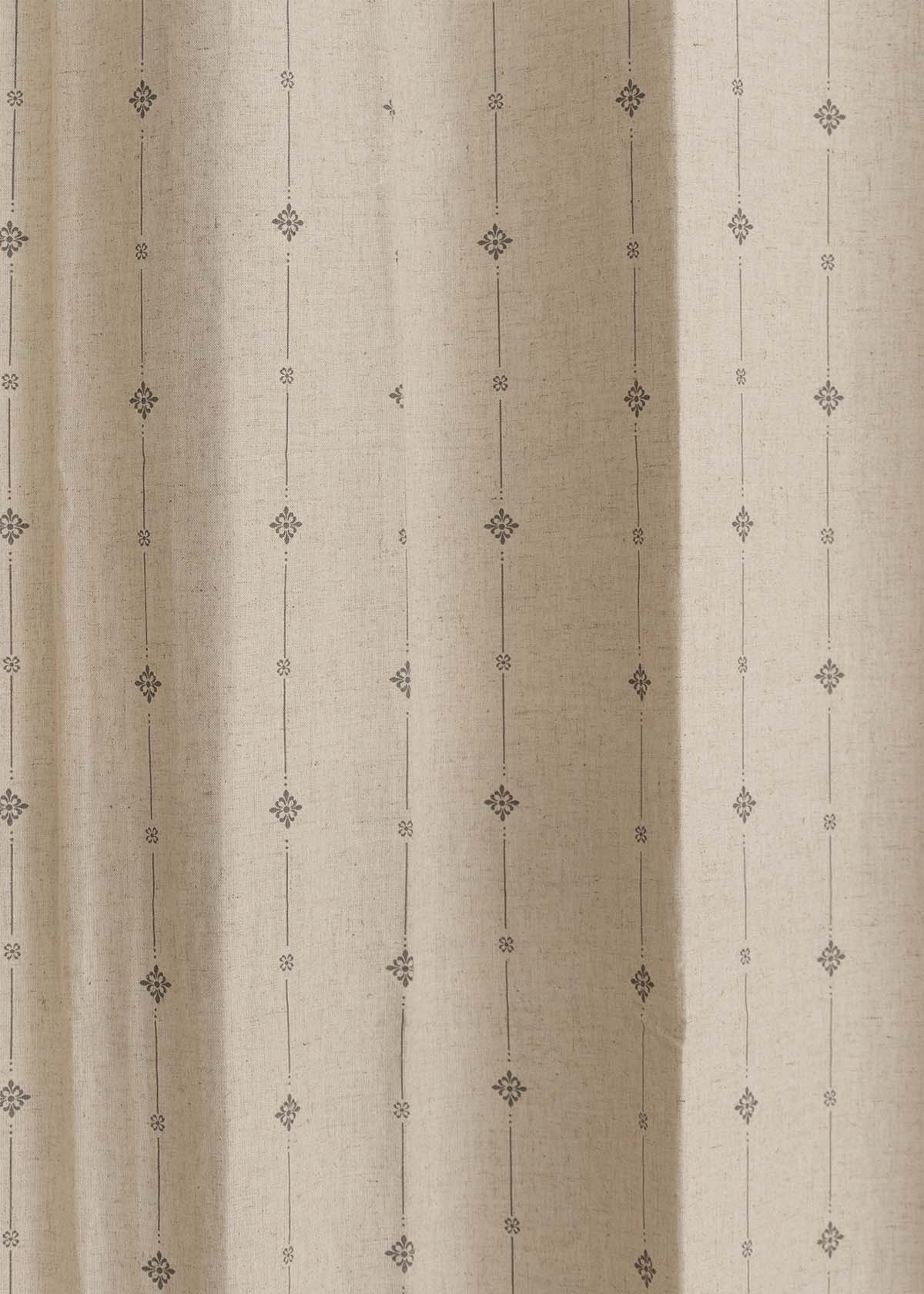 Tulsi Linen Cotton Blend ethnic textured Curtain for Living room & bedroom - Light Reduction  - Beige - Single Piece