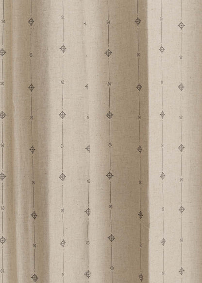 Tulsi Linen Cotton Blend ethnic textured Curtain for Living room & bedroom - Light Reduction  - Beige - Single Piece